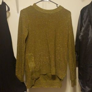 Olive Gold Sweater w/ Zippers